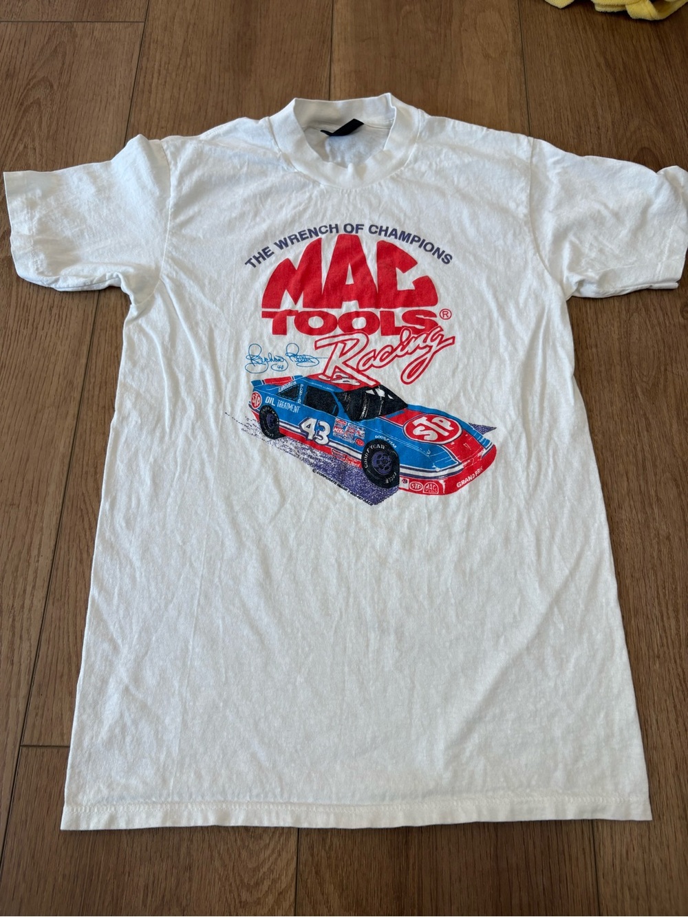 Vintage MAC Tools Racing Shirt Mens Med White NASCAR Richard Petty STP 90s